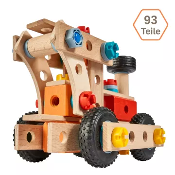 Eichhorn Constructor – Összeszerelhető fa mozdony, 93 db-os - . kép