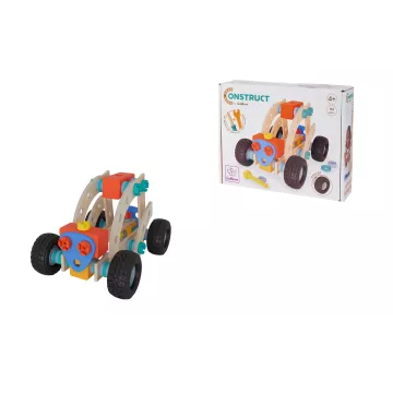 Eichhorn Constructor: Összeszerelhető fa buggy, 84 db-os - . kép