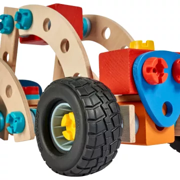 Eichhorn Constructor: Összeszerelhető fa buggy, 84 db-os - . kép