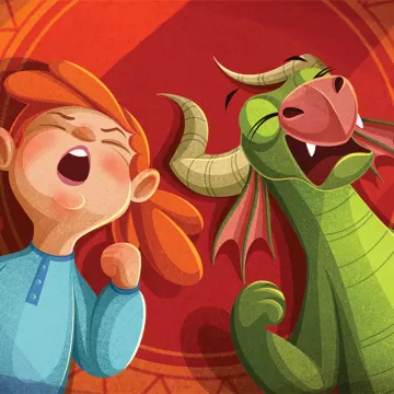 Conto de dragão em diapositivos - .Imagem
