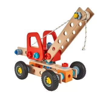 Eichhorn Construct : grue camion en bois à assembler, 73 pièces - .image