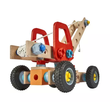 Eichhorn Construct: Camion macara din lemn de asamblat, set cu 73 piese - .foto