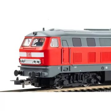 Set de start Piko: locomotivă diesel BR 218 cu vagoane graffiti DB AG și șină cu terasament - .foto