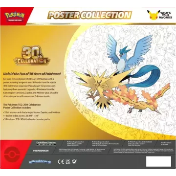 POKÉMON KÁRTYAJÁTÉK: 30. ÉVFORDULÓ - Poszter Kollekció-CSOMAGOLÁSSÉRÜLT - . kép
