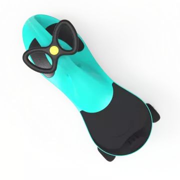 BoboCar com rodas de borracha – azul‑claro/preto - .Imagem