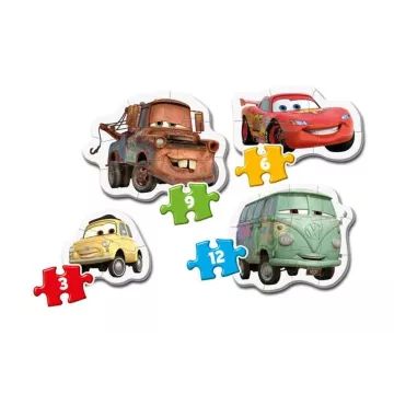 Clementoni: Auta – Moj prvi puzzle, 3-6-9-12 dijelova - .slika