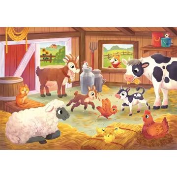Clementoni: Zvířata na farmě – puzzle 2 × 20 dílků - .obrázek