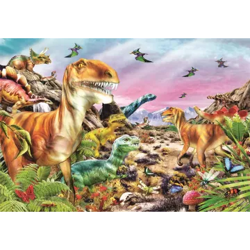 Clementoni: Dinoszauruszok földje puzzle - 104 db-os - . kép