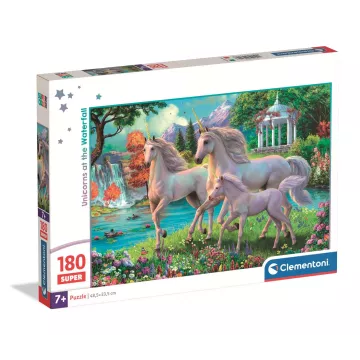 Clementoni: Unikornis a vízesésnél super puzzle - 108 db-os - . kép