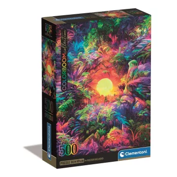 Clementoni: Colorboom - Napfelkelte a dzsungelben puzzle - 500 db-os - . kép