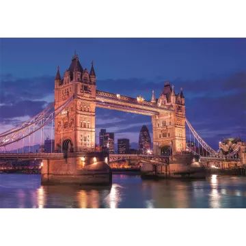 Clementoni: Londýn – Tower Bridge v noci, puzzle, 1000 dielikov - .Obrázok