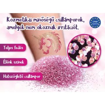 TyToo: Csillámpor szett csillámtetováláshoz - 12 x 2,5 ml, hideg színek - . kép