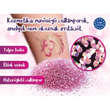 TyToo: Csillámpor szett csillámtetováláshoz - 12 x 2,5 ml, alapszínek - . kép