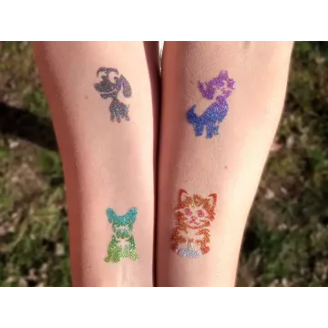 TyToo: Set de sclipici pentru tatuaje cu sclipici - 12 x 2,5 ml, culori mixte - .foto