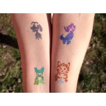 TyToo: Sädeluskomplekt glittertätoveeringuks – 12 × 2,5 ml, mitu värvi - .pilt