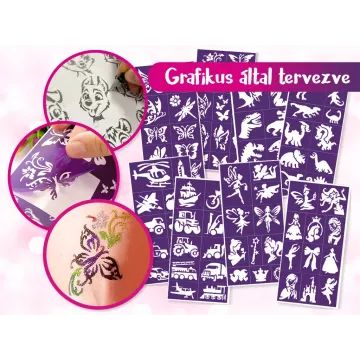 TyToo: Plantilla de hadas y princesas para tatuajes de purpurina - .imagen