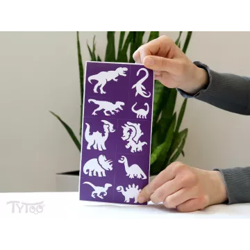 TyToo: Dinoszauruszok sablon szett csillámtetováláshoz - . kép