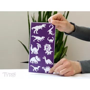 TyToo: Plantillas de dinosaurios para tatuajes de purpurina - .imagen