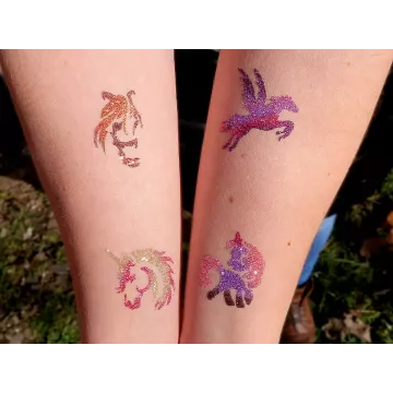 TyToo: set şabloane cai şi ponei pentru tatuaje cu sclipici - .foto