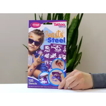 TyToo: Beasts & Steel sablon szett csillámtetováláshoz - . kép