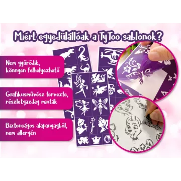 TyToo: Beasts & Steel sablon szett csillámtetováláshoz - . kép