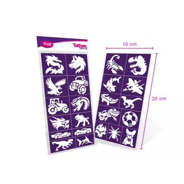 TyToo: set de șabloane Power Pack pentru tatuaje cu sclipici - .foto