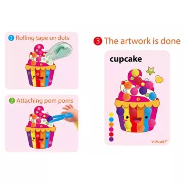 Pom Pom Art: Kreativni set s pomponima i štipaljkom za najmlađe - .slika