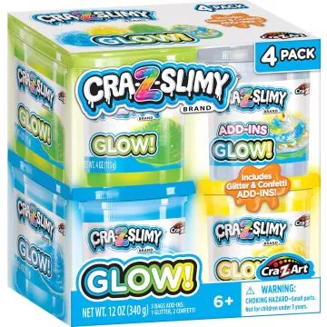 Cra-Z-Slimy: Třpytivý sliz – 4 kelímky - .obrázek