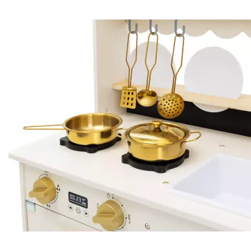 Tooky Toy: bucătărie din lemn pentru copii cu accesorii - .foto