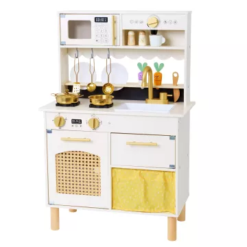 Tooky Toy: bucătărie din lemn pentru copii cu accesorii - .foto