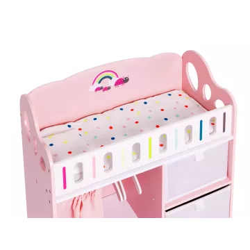 Tooky Toy: fa ágy szerkénnyel játékbabának - . kép