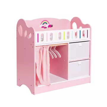 Tooky Toy: fa ágy szerkénnyel játékbabának - . kép