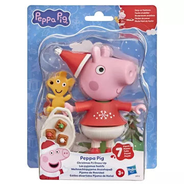 Hasbro Peppa Pig – Figurină de îmbrăcat cu pijama de Crăciun - .foto