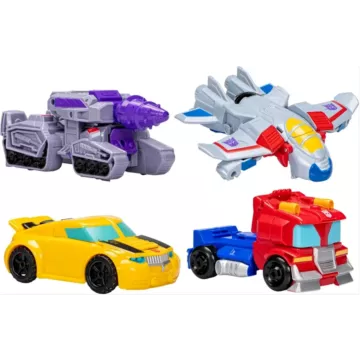 Transformers: Set figurine robot transformabile eroi și răufăcători, 4 bucăți, 11 cm - .foto