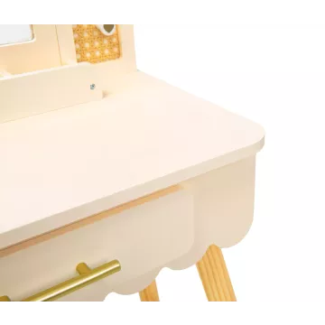 Tooky Toy: măsuță de toaletă din lemn cu scaun - .foto