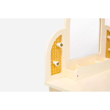 Tooky Toy: fa fésülködő asztal székkel - . kép