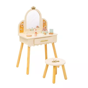 Tooky Toy: măsuță de toaletă din lemn cu scaun - .foto