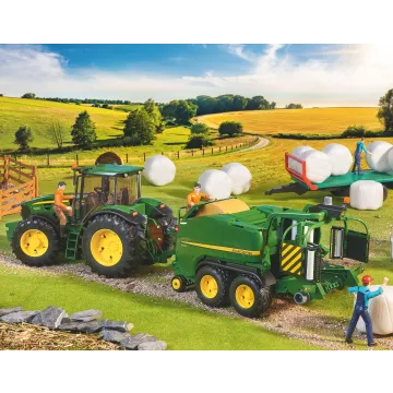 Bruder presă de balotat John Deere C441R, cu cameră de înfoliere - .foto