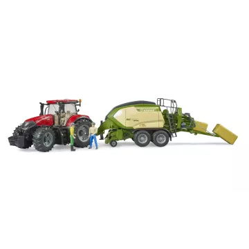 Bruder Krone BiG Pack 1290 HDP VC nagybálázó 2 szögletes szénabálával - . kép