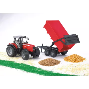Fratele Massey Ferguson 7480 cu remorcă basculantă - .foto