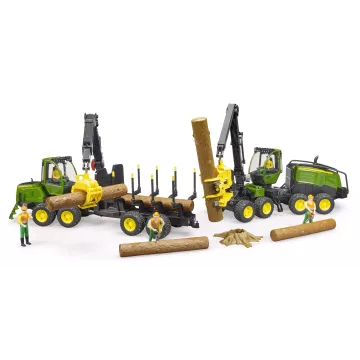 Bruder John Deere 1270G fakitermelő gép 1 fatörzzsel - . kép