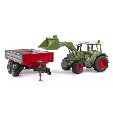 Bruder Fendt Vario 211 avec chargeur frontal et remorque basculante - .image