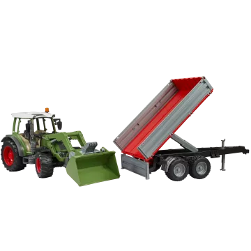 Bruder Fendt Vario 211 homlokrakodóval és billenős pótkocsival - . kép