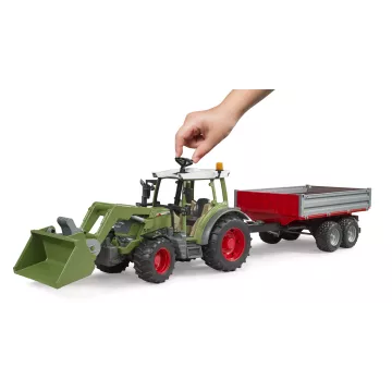 Bruder Fendt Vario 211 homlokrakodóval és billenős pótkocsival - . kép
