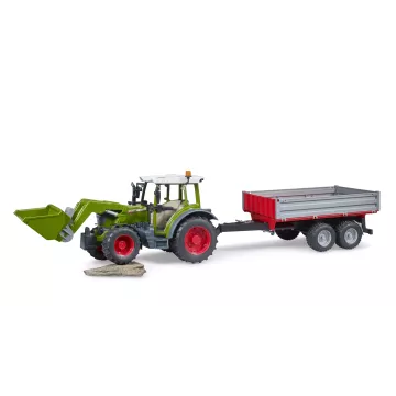 Bruder Fendt Vario 211 cu încărcător frontal și remorcă basculantă - .foto