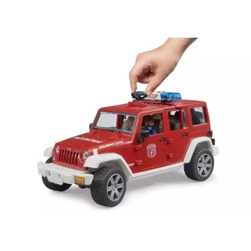 Autospecială de pompieri Bruder Jeep Wrangler Unlimited Rubicon cu pompier - .foto