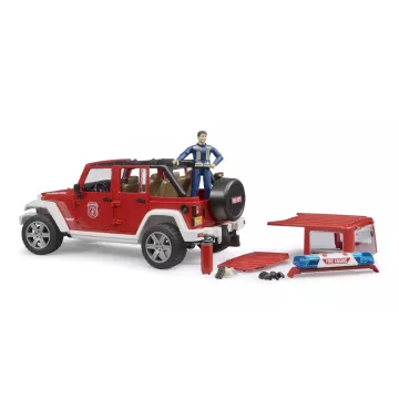 Autospecială de pompieri Bruder Jeep Wrangler Unlimited Rubicon cu pompier - .foto
