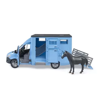 Bruder MB Sprinter transport de animale cu 1 cal - .foto