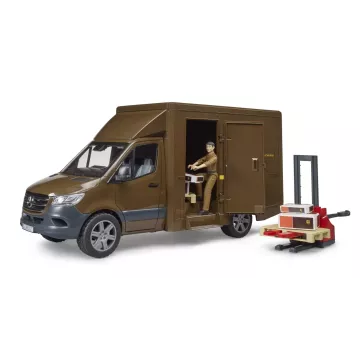 Bruder MB Sprinter cu curier UPS și accesorii - .foto