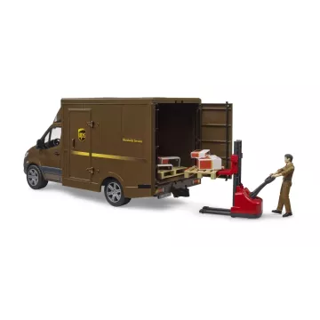 Bruder MB Sprinter cu curier UPS și accesorii - .foto
